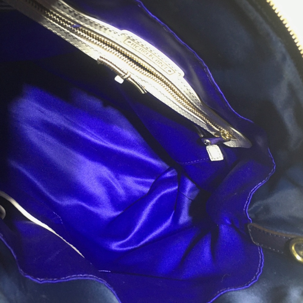 Henri Bendel Jet Set Backpack Sling Back Shoulder Bag Navy Blue - Picture 12 of 16